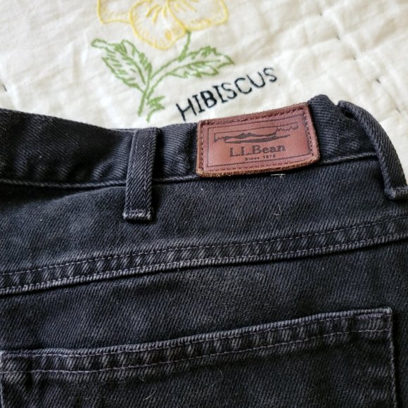 L.L. Bean plus size black high waisted jeans - Picture 3 of 3